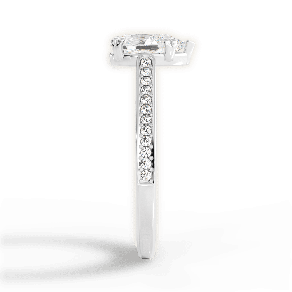 14kt White Gold/18kt White Gold/Platinum/pear/perspective