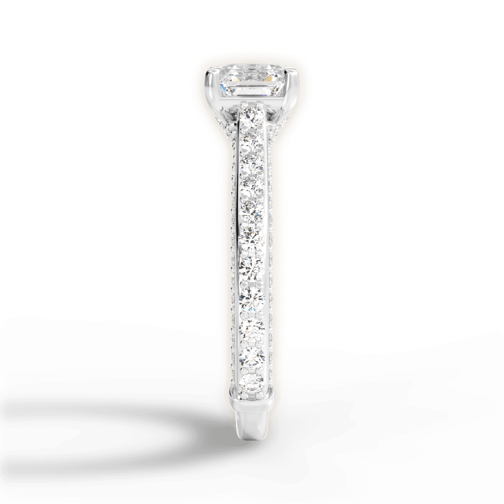 14kt White Gold/18kt White Gold/Platinum/asscher/perspective