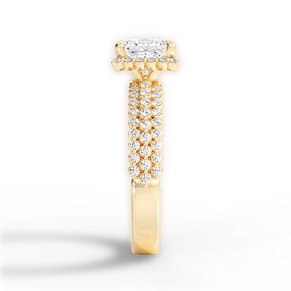 14kt Yellow Gold/18kt Yellow Gold/princess/perspective