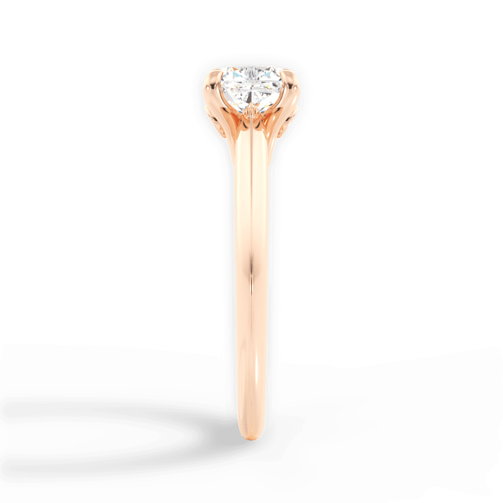 14kt Rose Gold/18kt Rose Gold/cushion/perspective