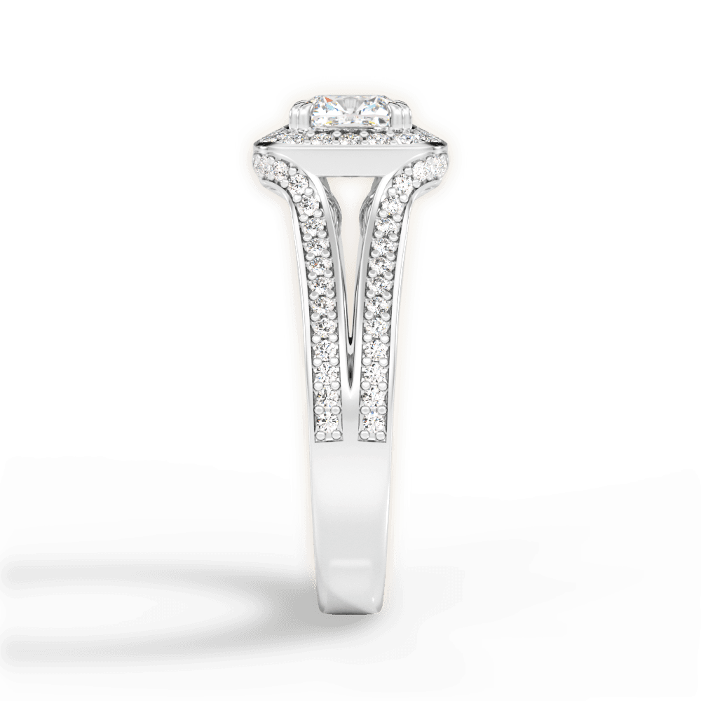 14kt White Gold/18kt White Gold/Platinum/cushion/perspective