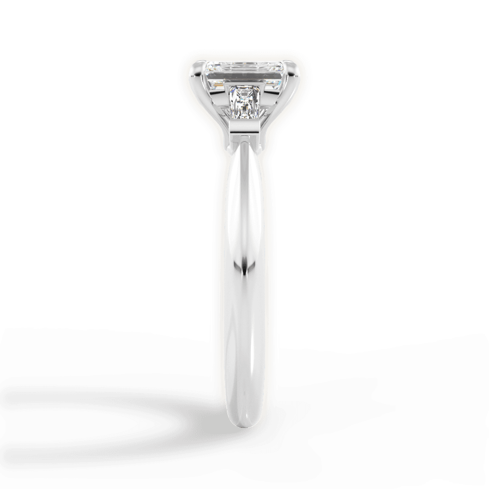 14kt White Gold/18kt White Gold/Platinum/emerald/perspective