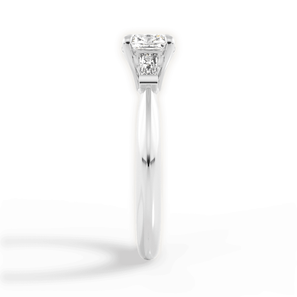 14kt White Gold/18kt White Gold/Platinum/cushion/perspective