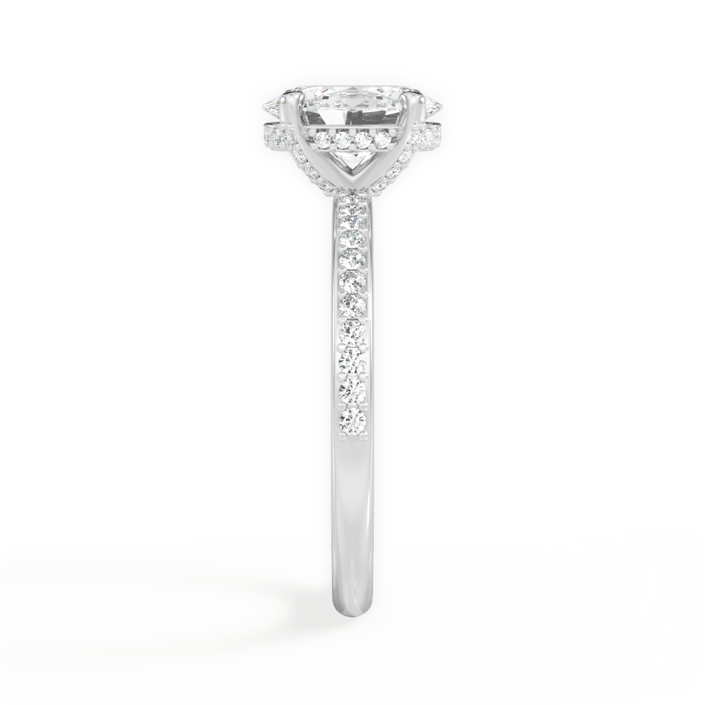 14kt White Gold/18kt White Gold/Platinum/oval/perspective