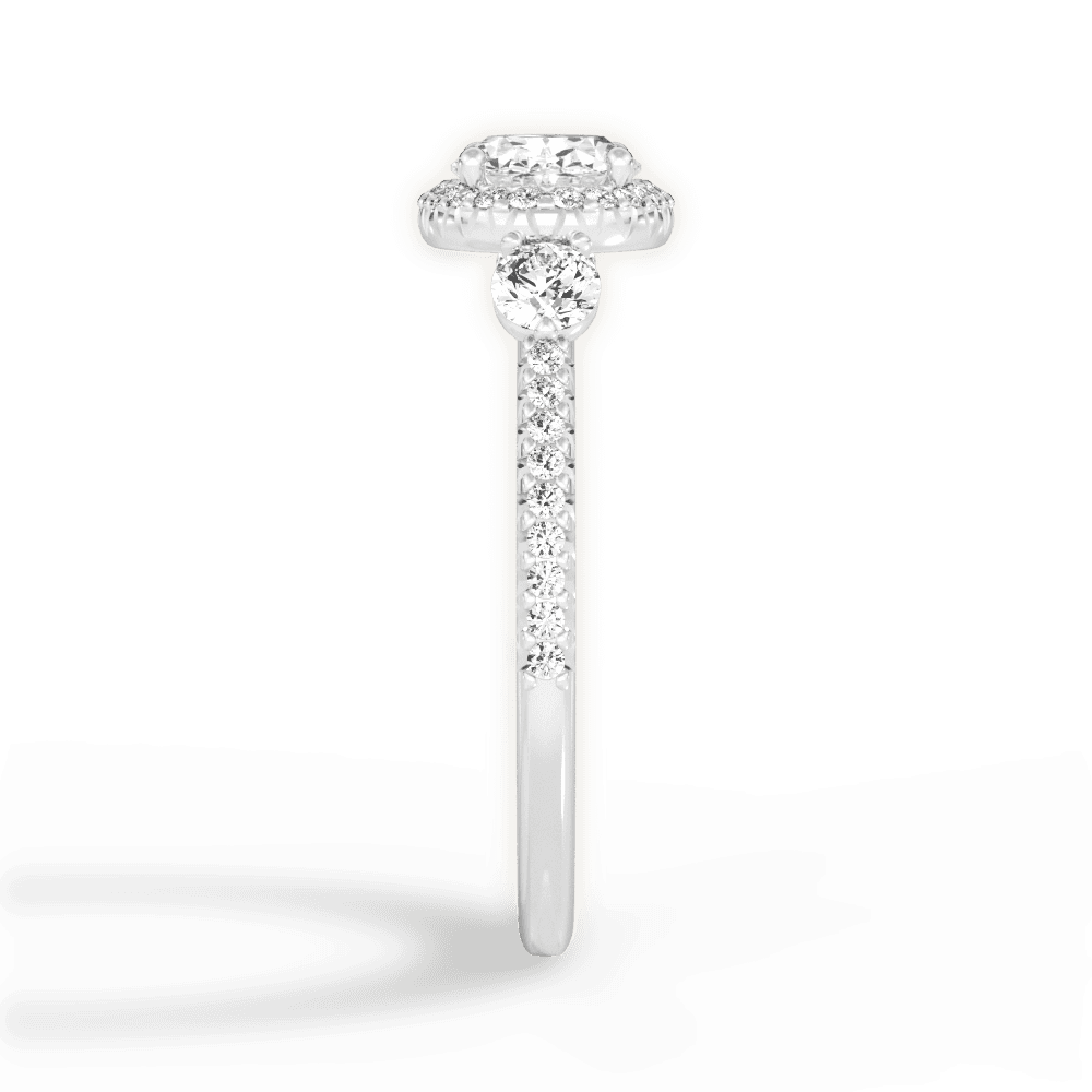 14kt White Gold/18kt White Gold/Platinum/oval/perspective