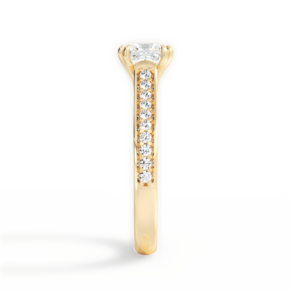 14kt Yellow Gold/18kt Yellow Gold/princess/perspective