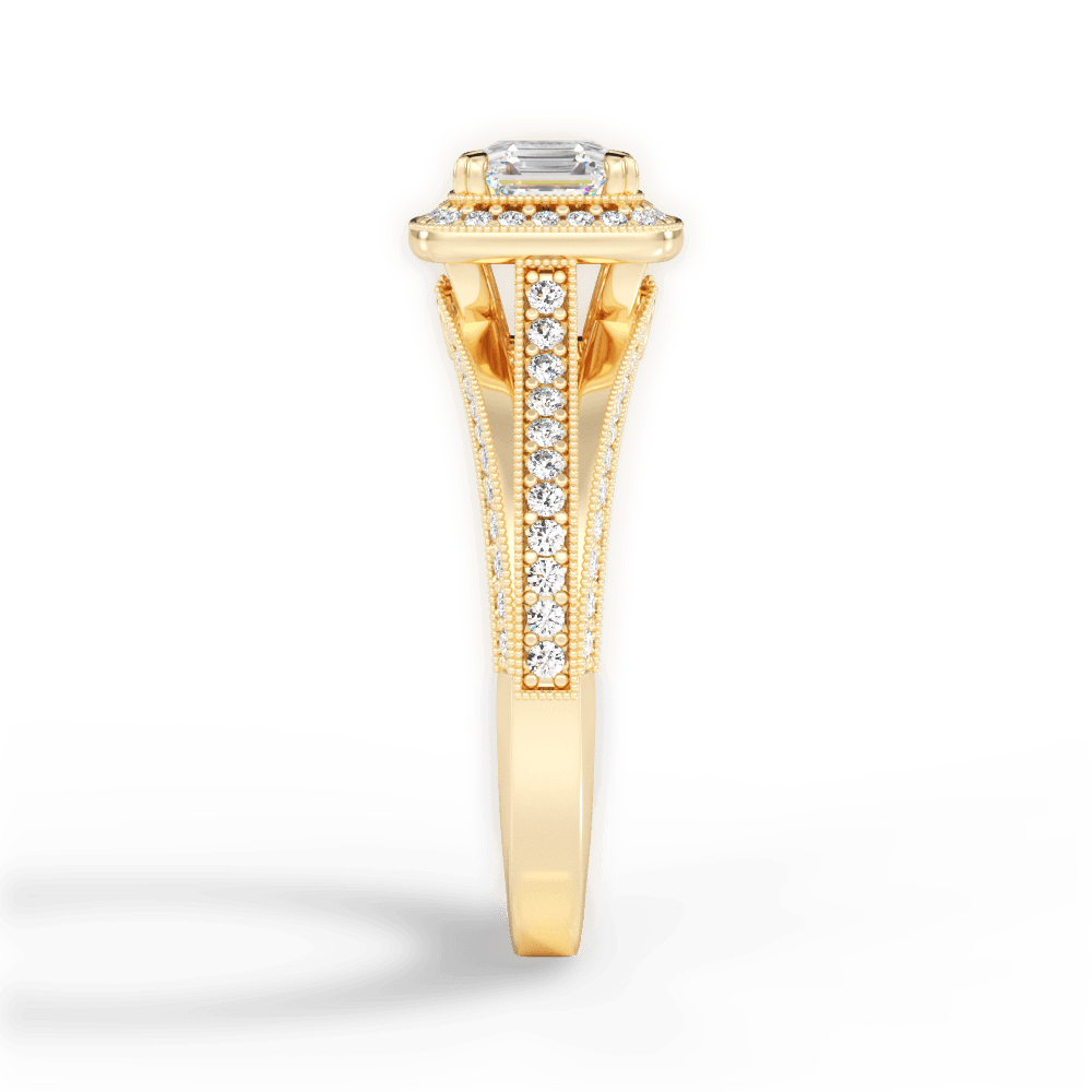 14kt Yellow Gold/18kt Yellow Gold/asscher/perspective