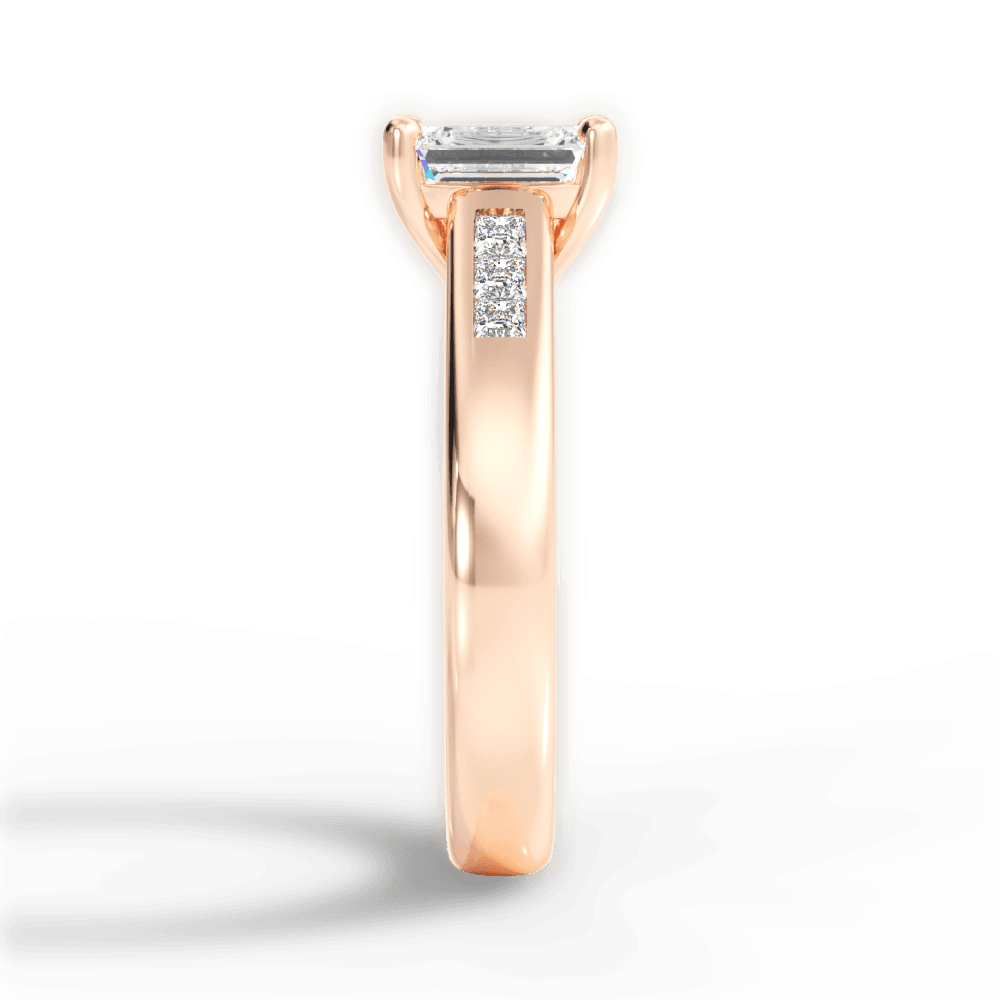 14kt Rose Gold/18kt Rose Gold/emerald/perspective