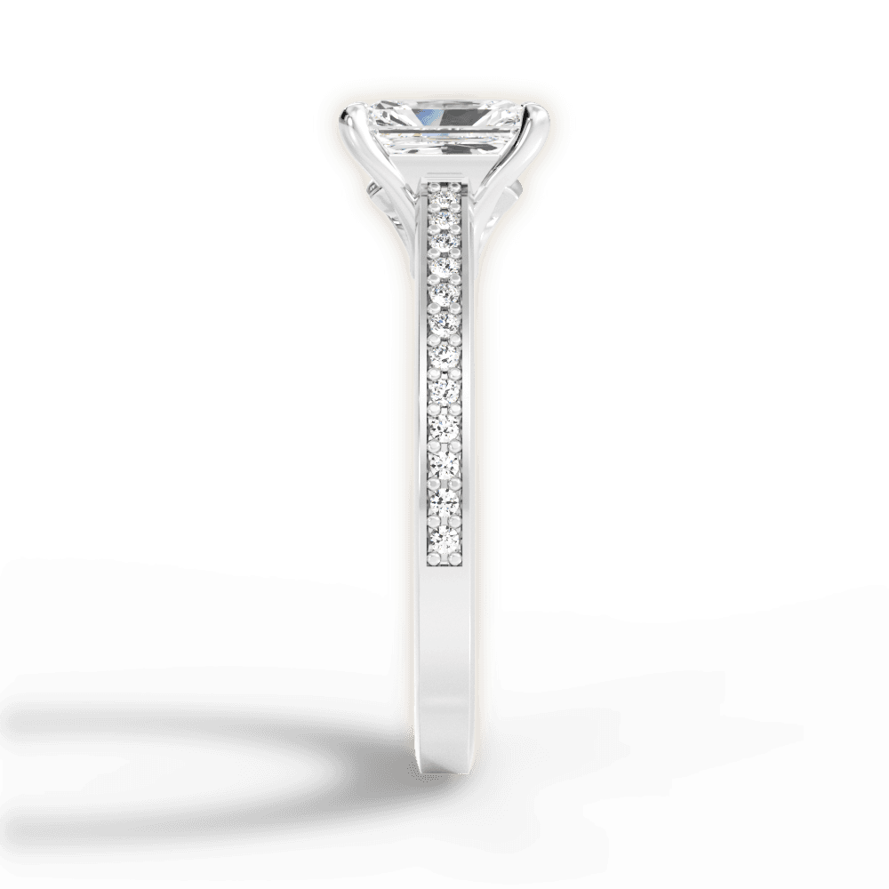 14kt White Gold/18kt White Gold/Platinum/radiant/perspective