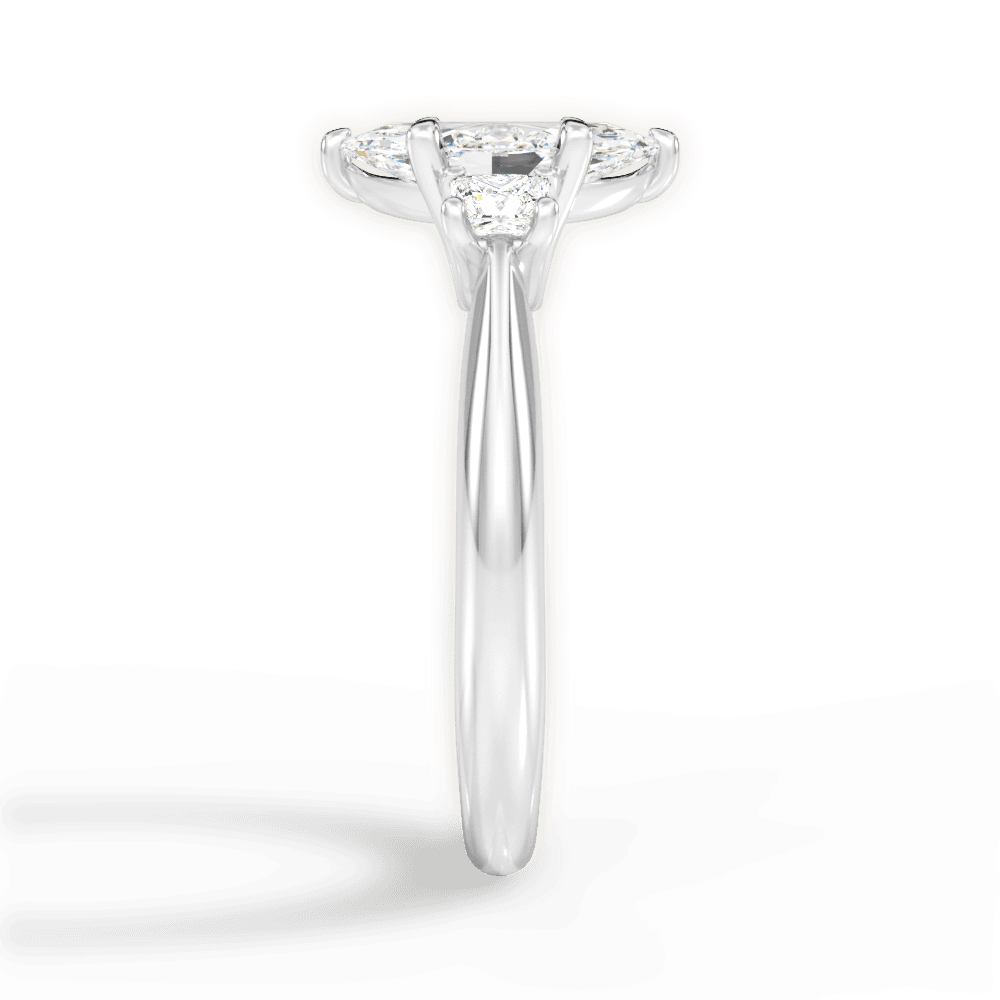 14kt White Gold/18kt White Gold/Platinum/marquise/perspective