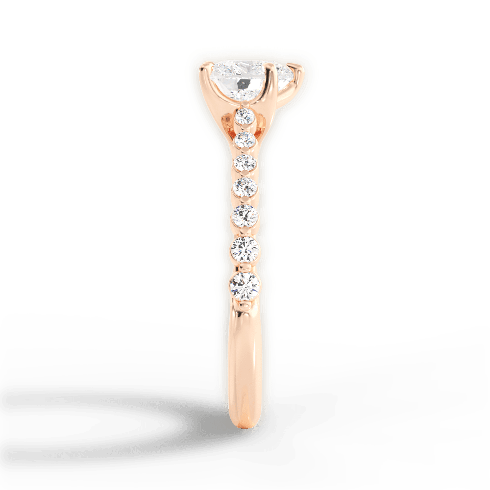 14kt Rose Gold/18kt Rose Gold/heart/perspective