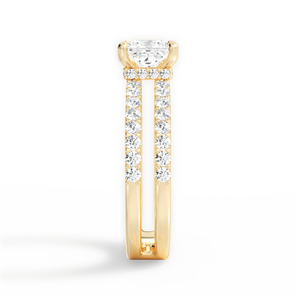 14kt Yellow Gold/18kt Yellow Gold/princess/perspective
