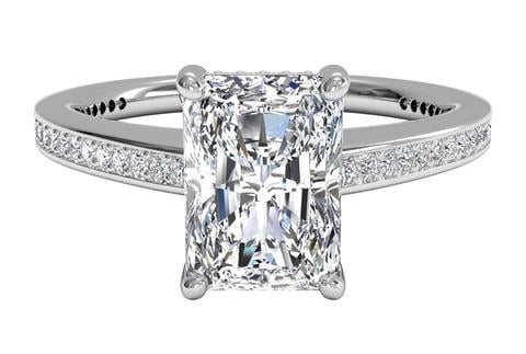 radiant cut engagement ring