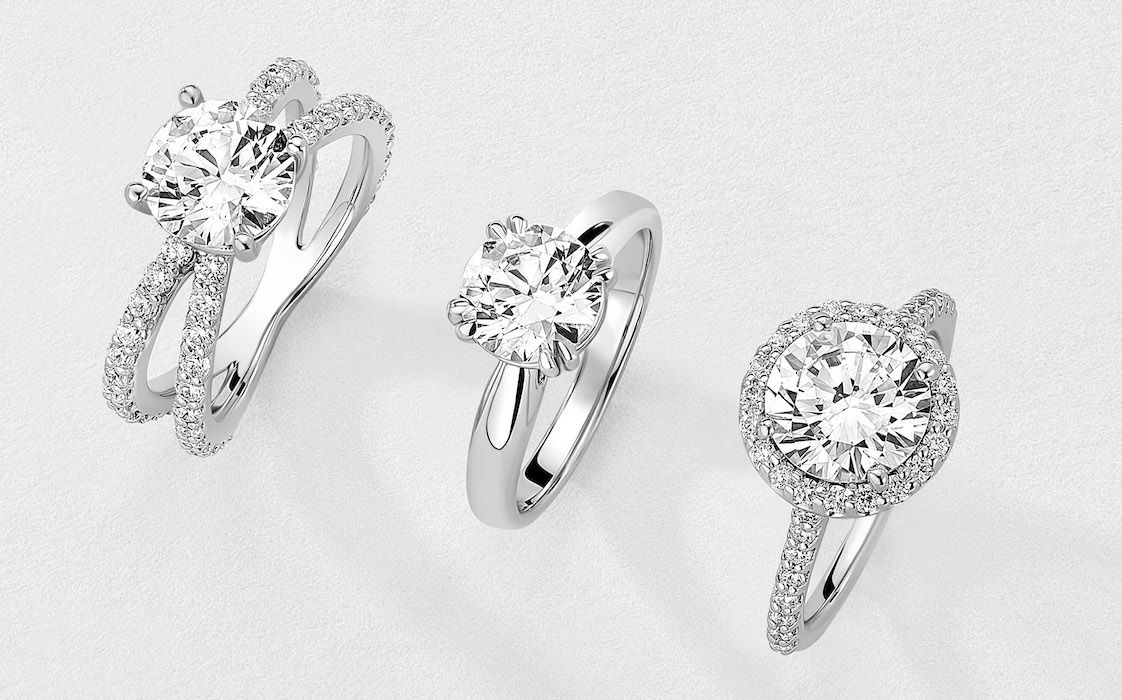 round cut engagement rings