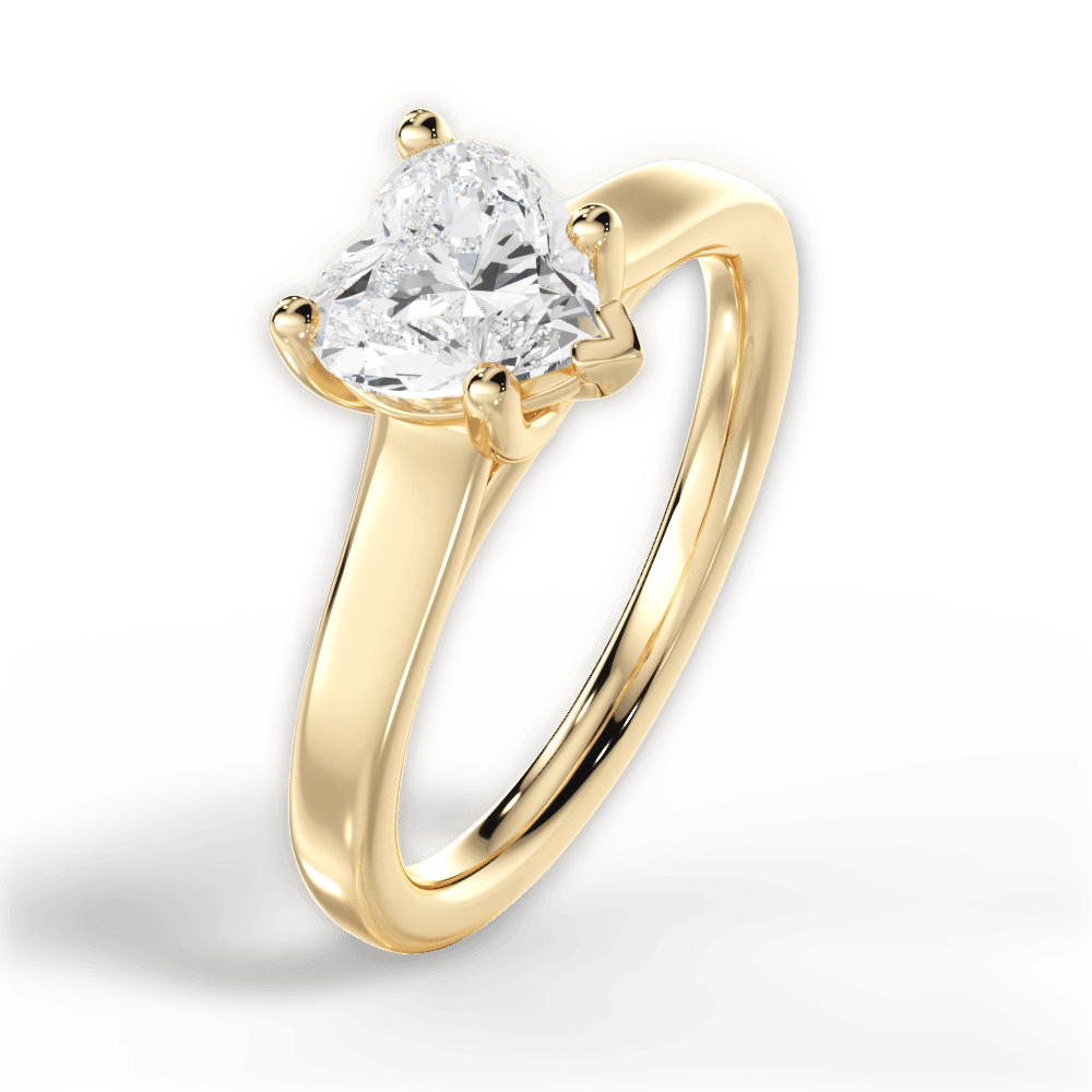 14kt Yellow Gold/18kt Yellow Gold/heart/side