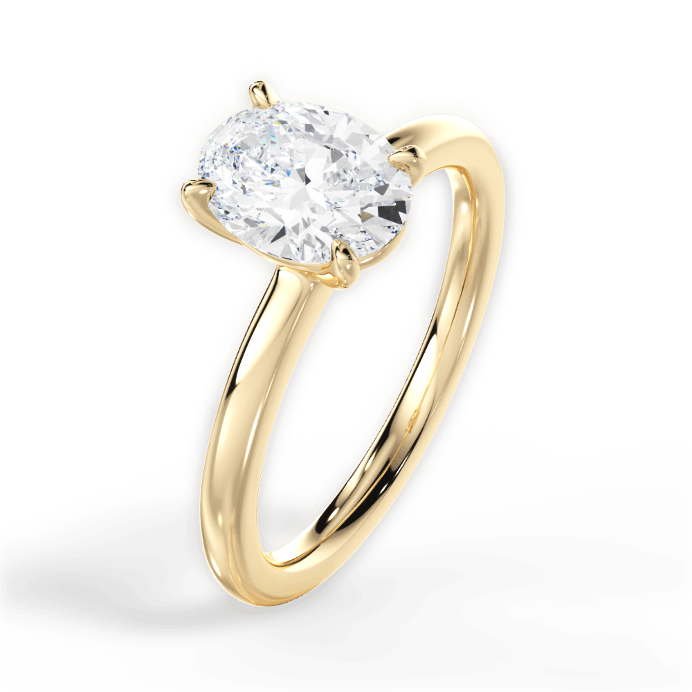 14kt Yellow Gold/18kt Yellow Gold/oval/side