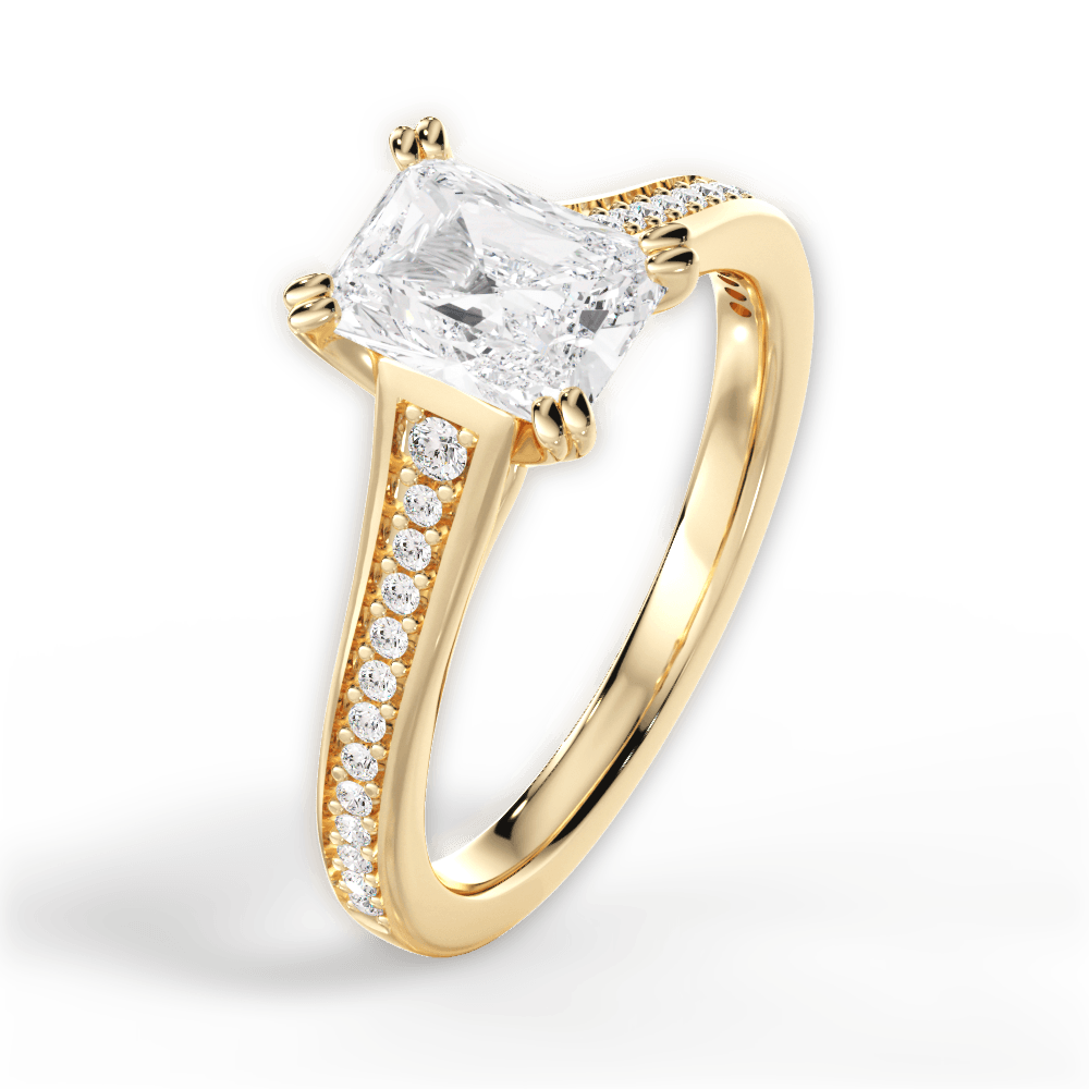14kt Yellow Gold/18kt Yellow Gold/radiant/side