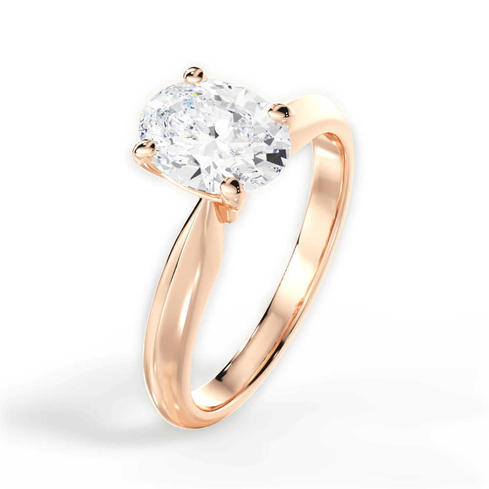 14kt Rose Gold/18kt Rose Gold/oval/side