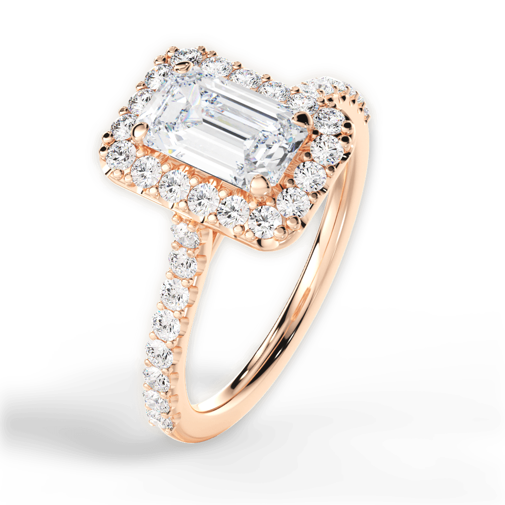 14kt Rose Gold/18kt Rose Gold/emerald/side