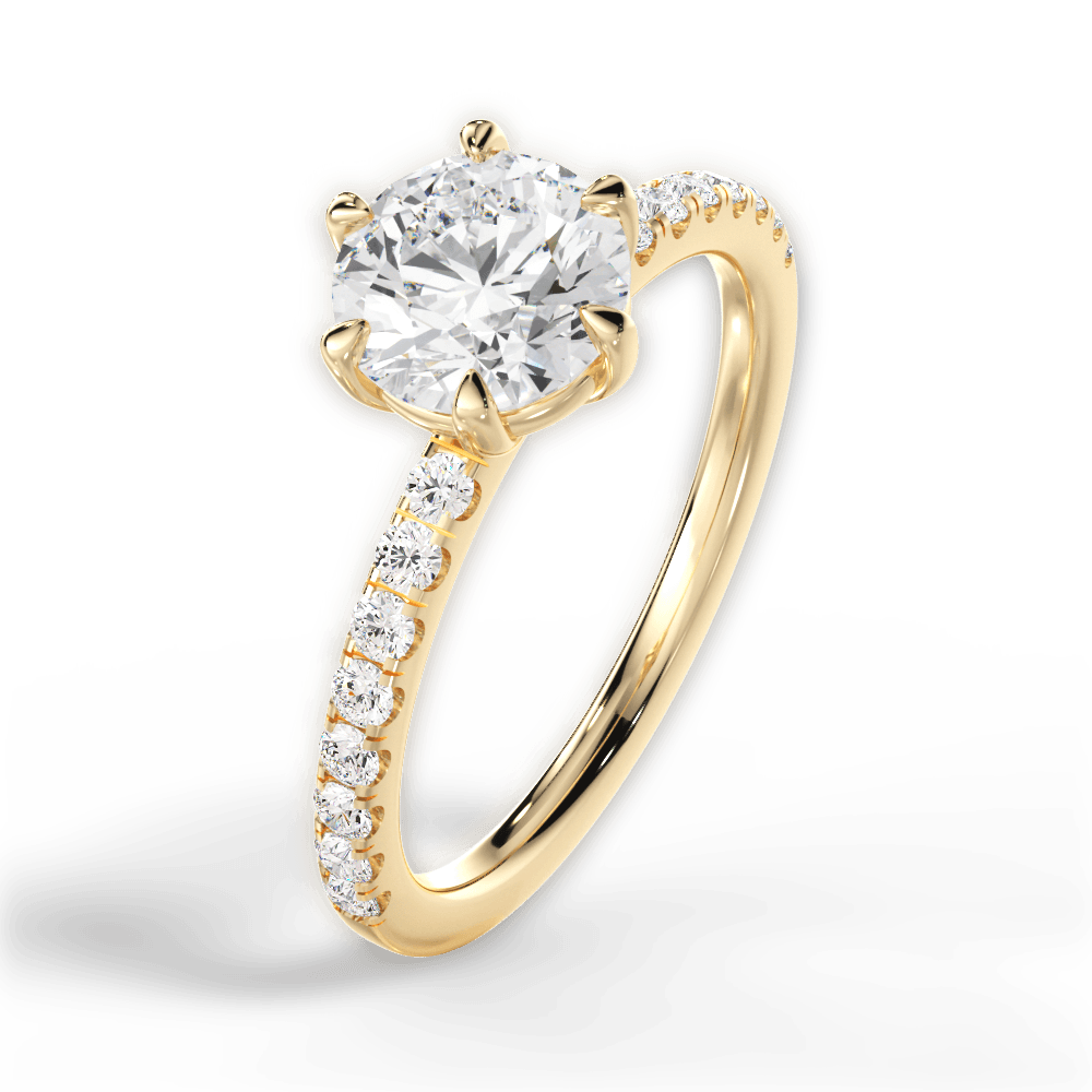 14kt Yellow Gold/18kt Yellow Gold/round/side