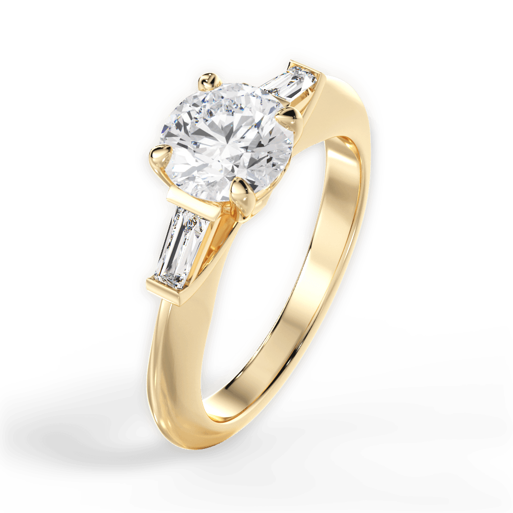14kt Yellow Gold/18kt Yellow Gold/round/side