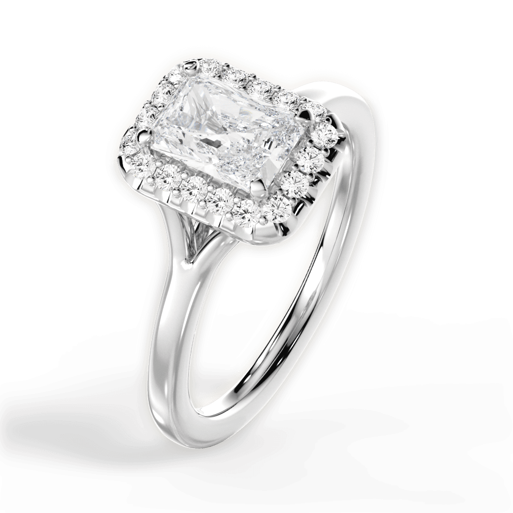 14kt White Gold/18kt White Gold/Platinum/radiant/side