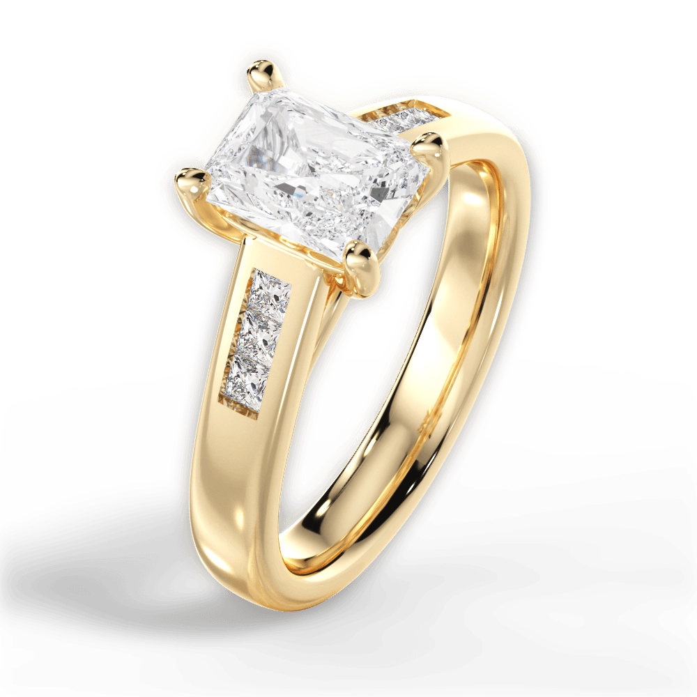 14kt Yellow Gold/18kt Yellow Gold/radiant/side