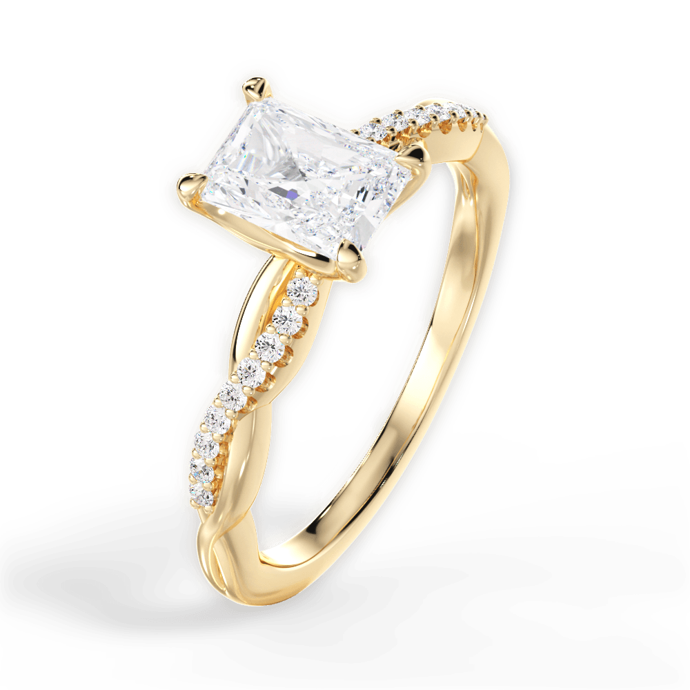 14kt Yellow Gold/18kt Yellow Gold/radiant/side