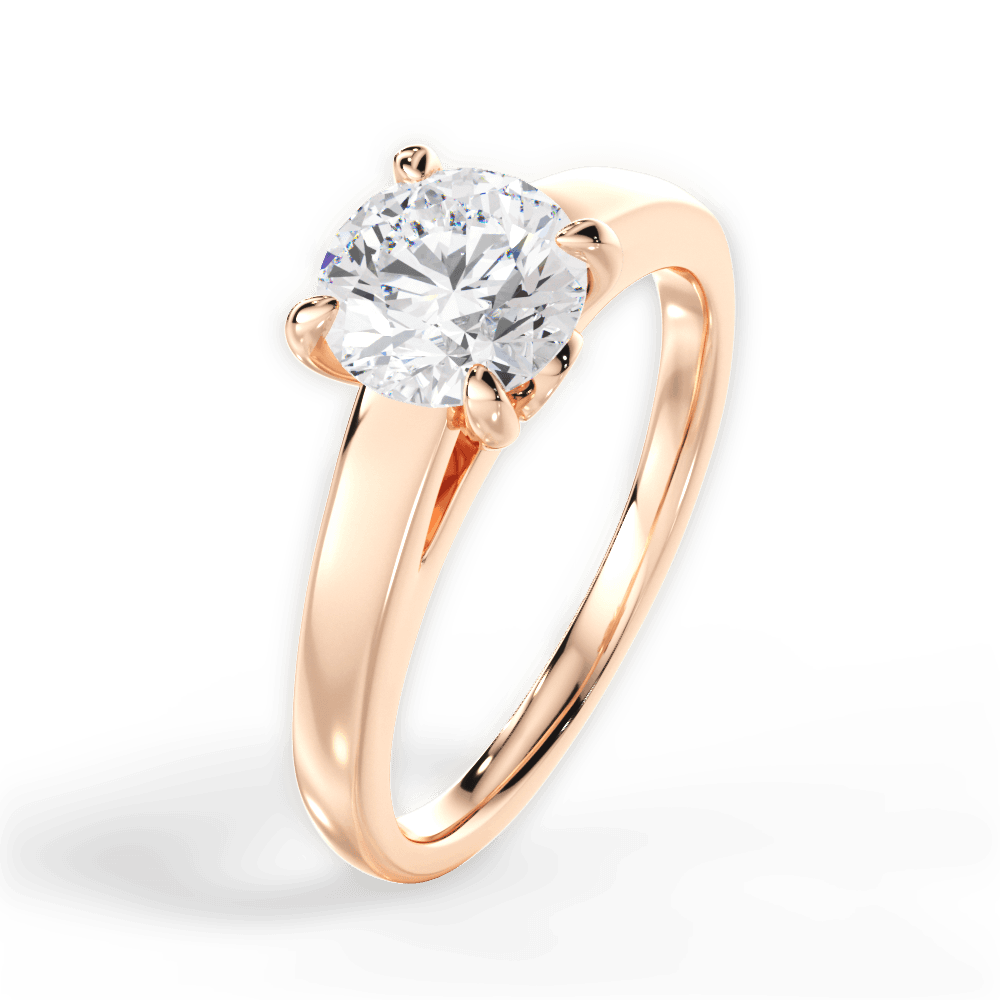 14kt Rose Gold/18kt Rose Gold/round/side