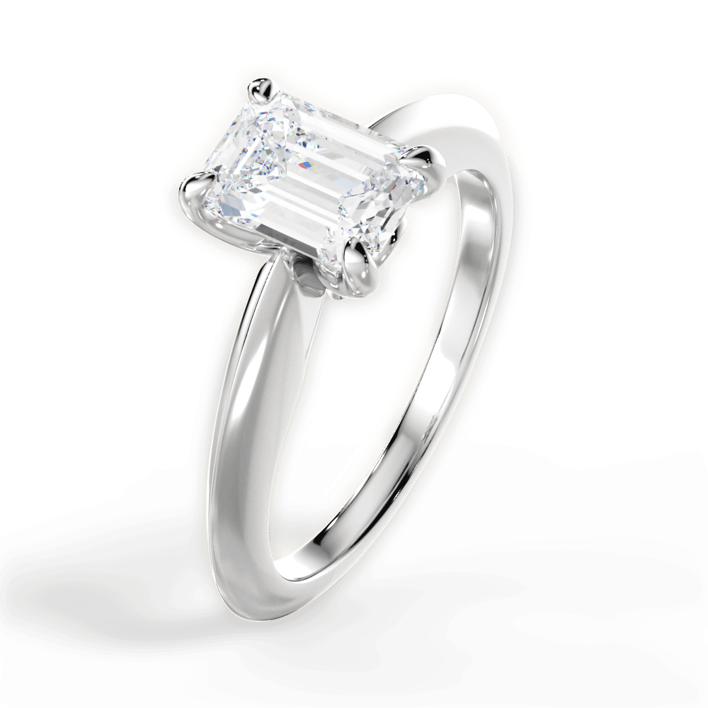 14kt White Gold/18kt White Gold/Platinum/emerald/side