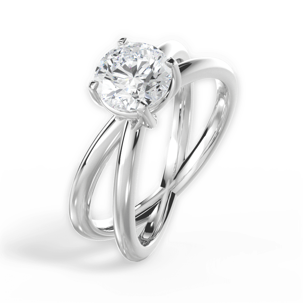 14kt White Gold/18kt White Gold/Platinum/round/side