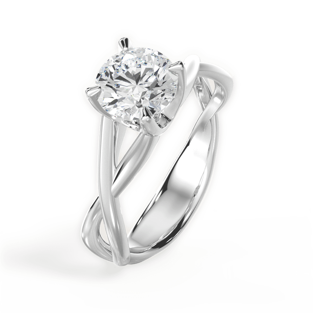 14kt White Gold/18kt White Gold/Platinum/round/side