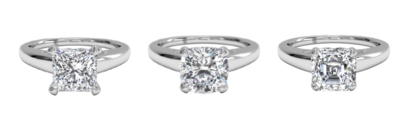 square engagement rings