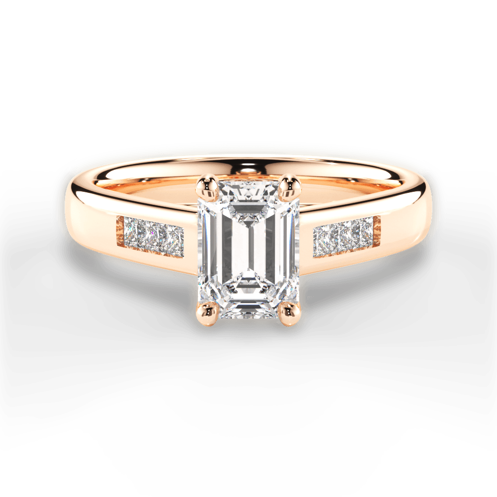 14kt Rose Gold/18kt Rose Gold/emerald/top