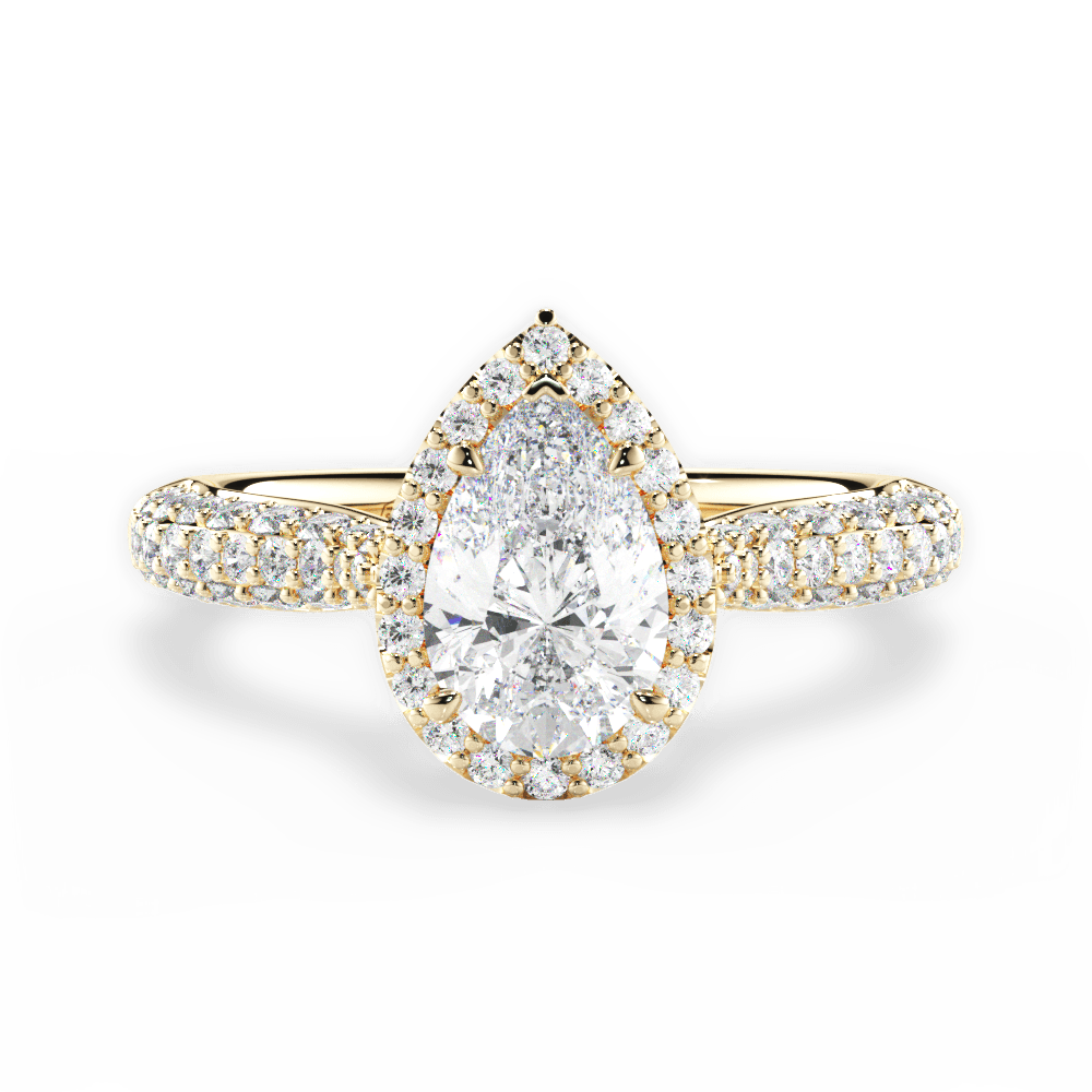 14kt Yellow Gold/18kt Yellow Gold/pear/top