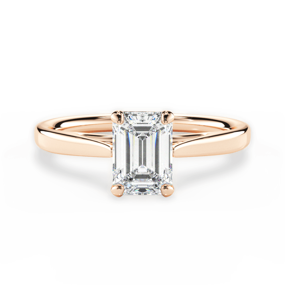 14kt Rose Gold/18kt Rose Gold/emerald/top