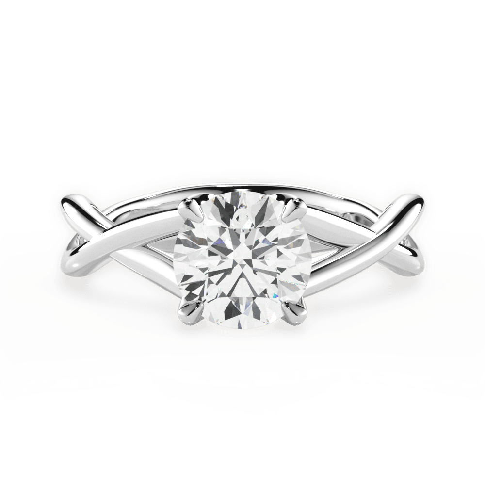 14kt White Gold/18kt White Gold/Platinum/round/top