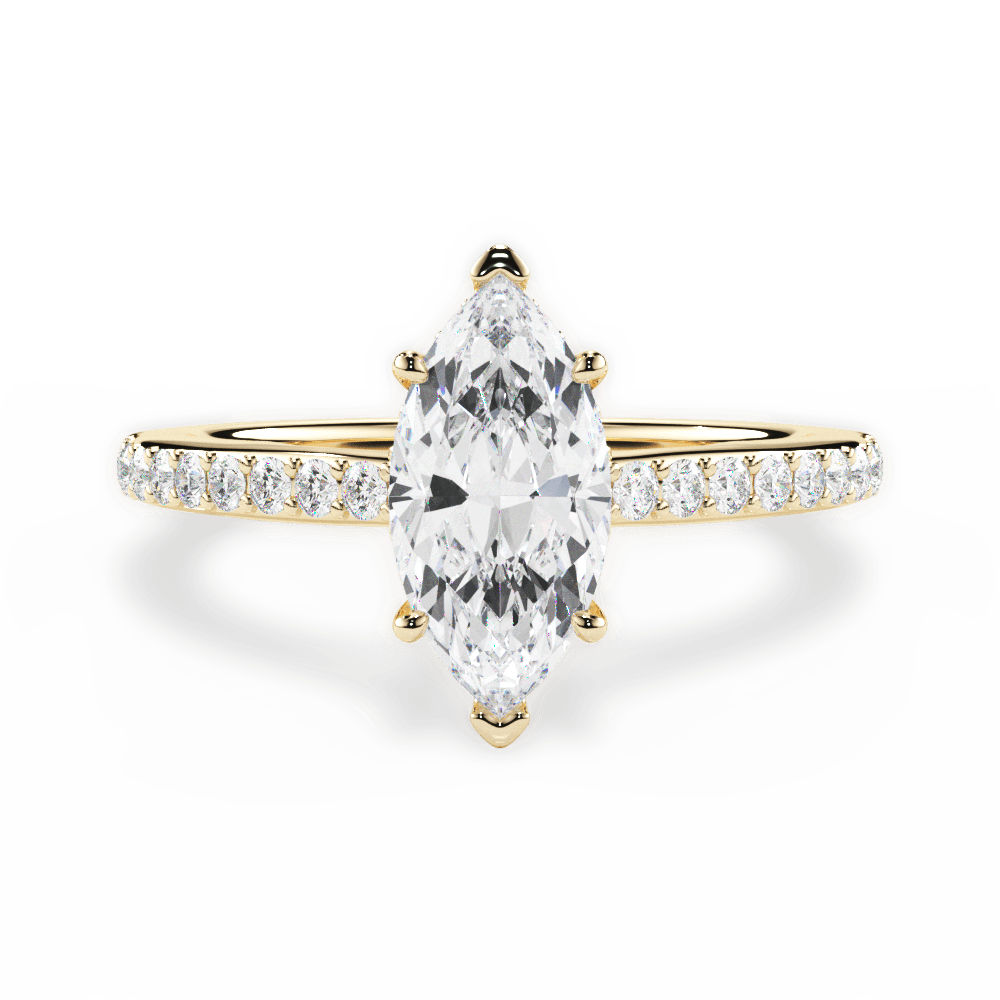 14kt Yellow Gold/18kt Yellow Gold/marquise/top