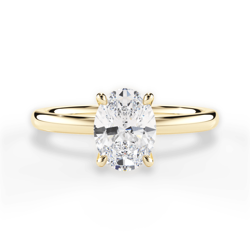 14kt Yellow Gold/18kt Yellow Gold/oval/top