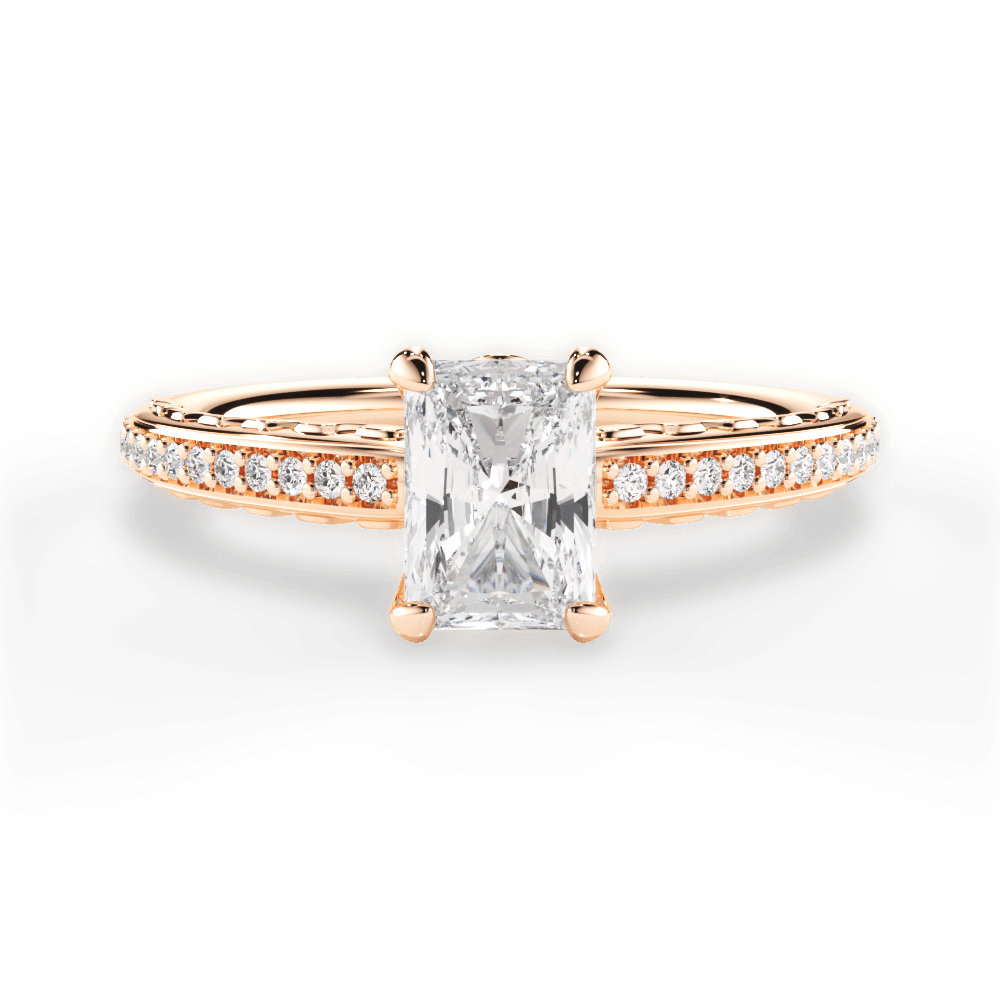14kt Rose Gold/18kt Rose Gold/radiant/top