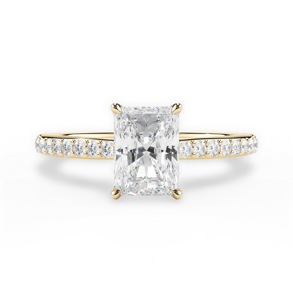 14kt Yellow Gold/18kt Yellow Gold/radiant/top