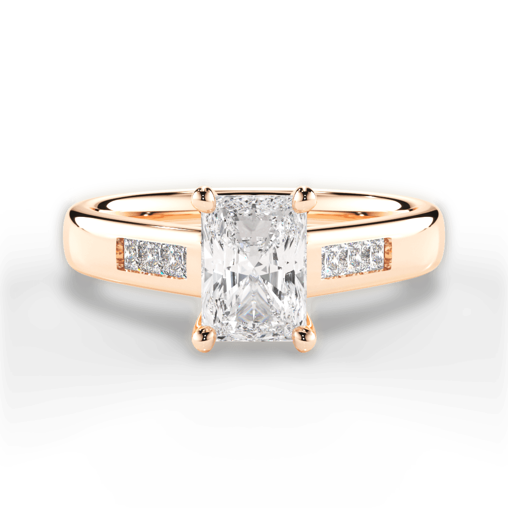 14kt Rose Gold/18kt Rose Gold/radiant/top
