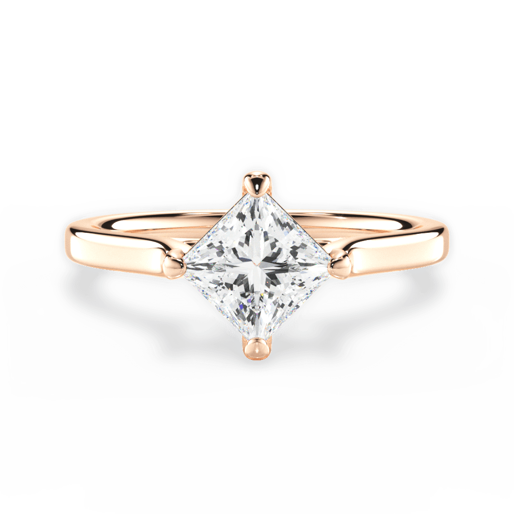 14kt Rose Gold/18kt Rose Gold/princess/top