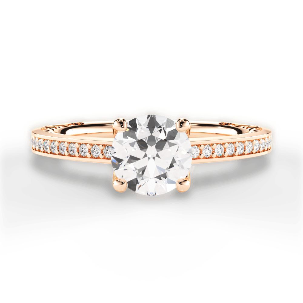 14kt Rose Gold/18kt Rose Gold/round/top