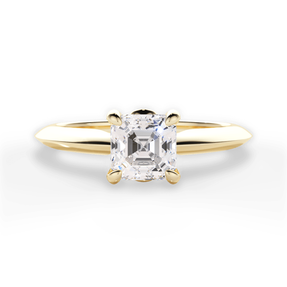14kt Yellow Gold/18kt Yellow Gold/asscher/top
