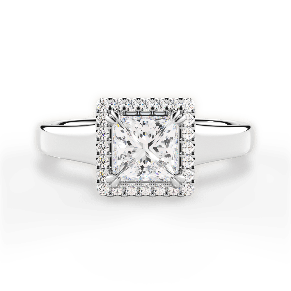 14kt White Gold/18kt White Gold/Platinum/princess/top