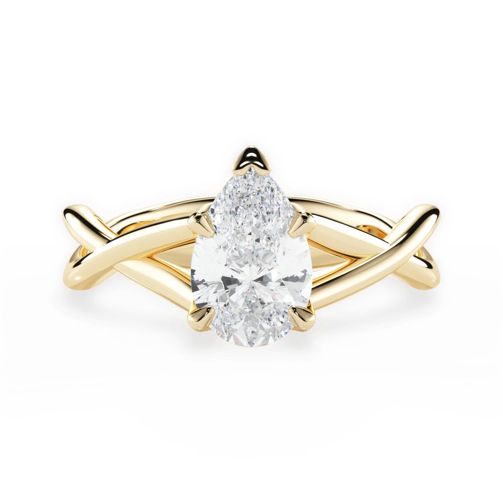 14kt Yellow Gold/18kt Yellow Gold/pear/top