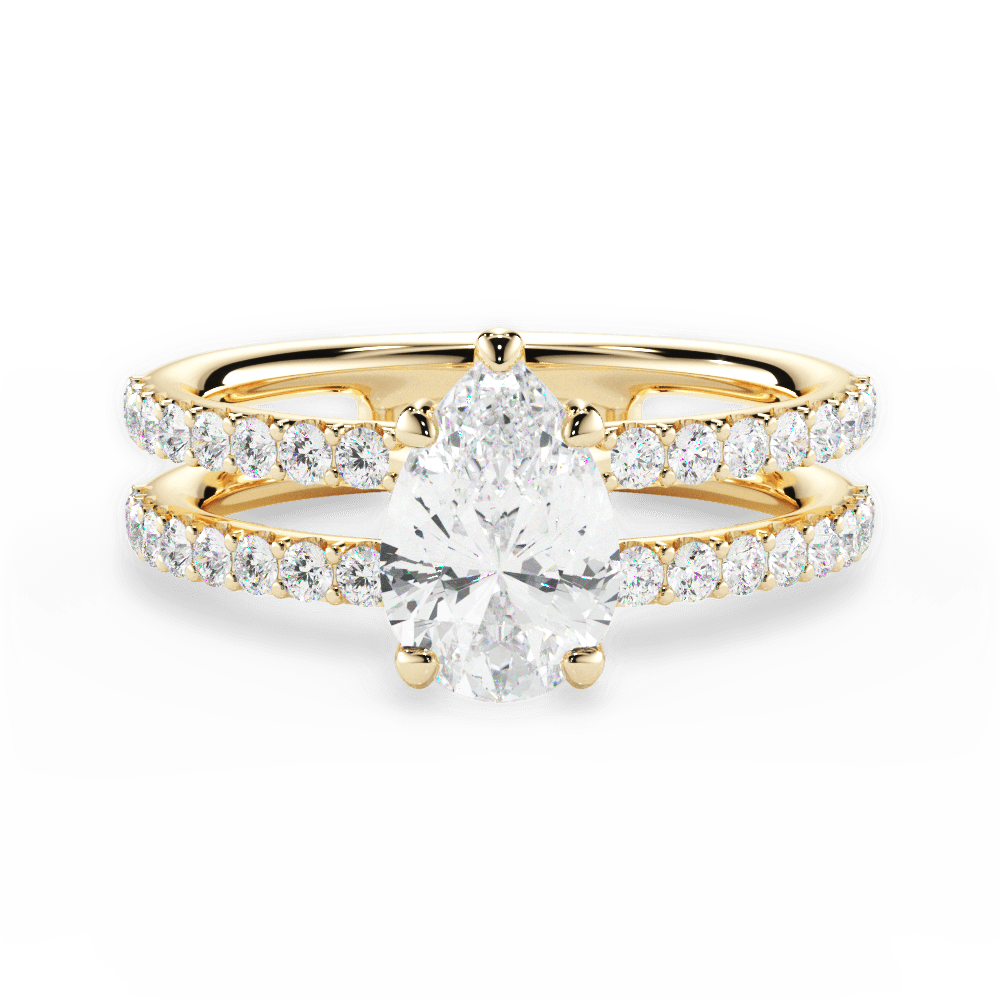 14kt Yellow Gold/18kt Yellow Gold/pear/top