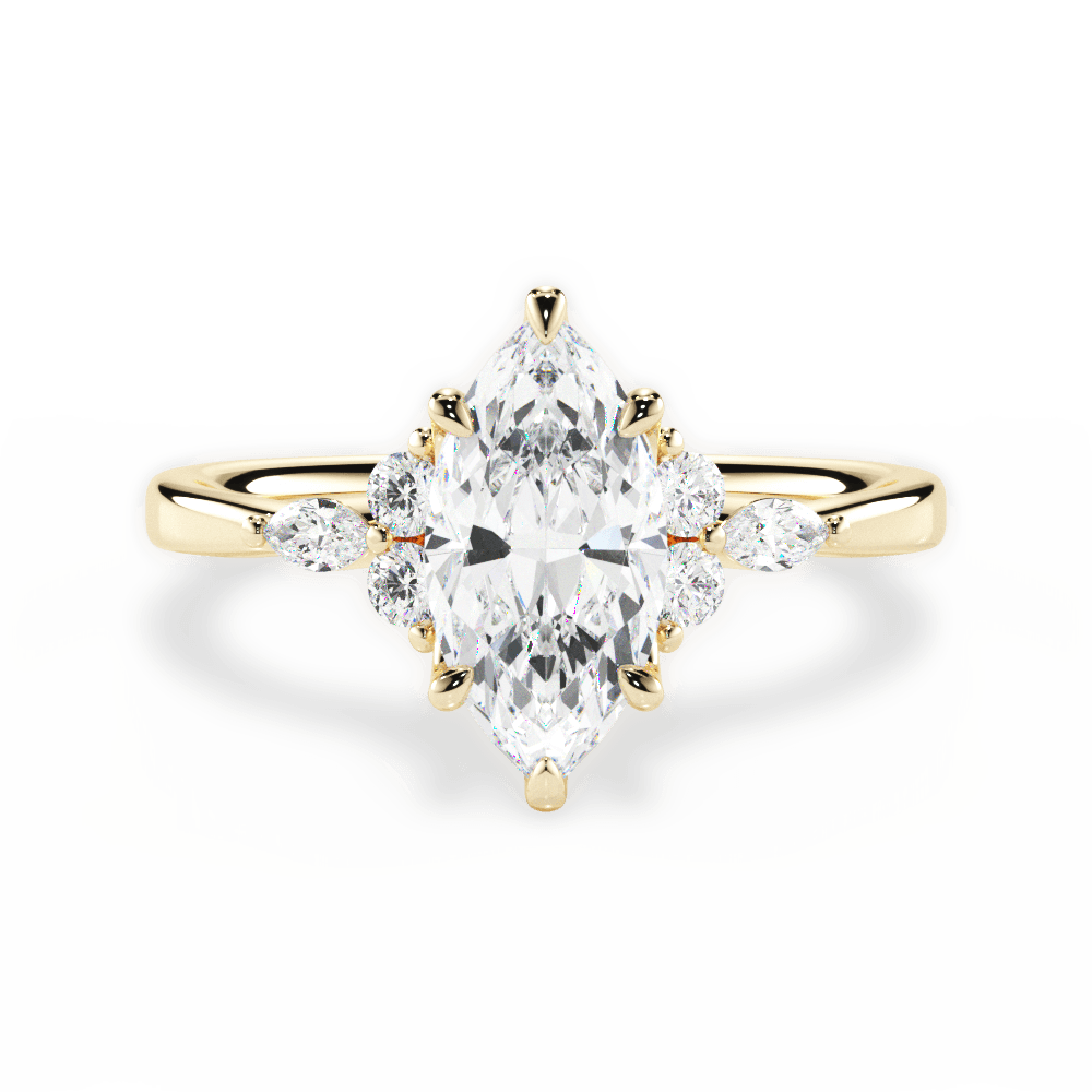 14kt Yellow Gold/18kt Yellow Gold/marquise/top