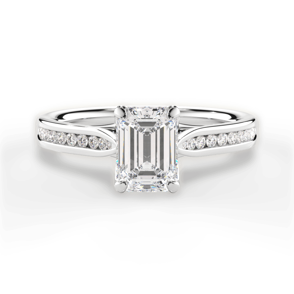14kt White Gold/18kt White Gold/Platinum/emerald/top